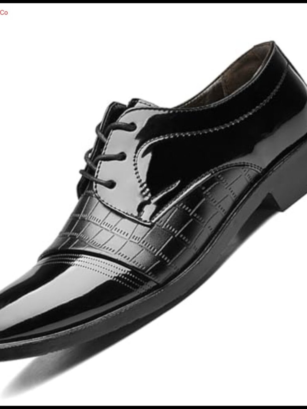 Men's Faux Leather Cap Toe Two-Tone Oxford Dress Shoes Lace Up Business Formal